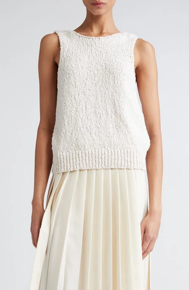 Róhe Cotton Bouclé Sweater Tank Cream at Nordstrom, Us