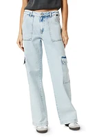 Mavi Jeans Alva Wide Leg Cargo Light Indigo Recycled Blue at Nordstrom,