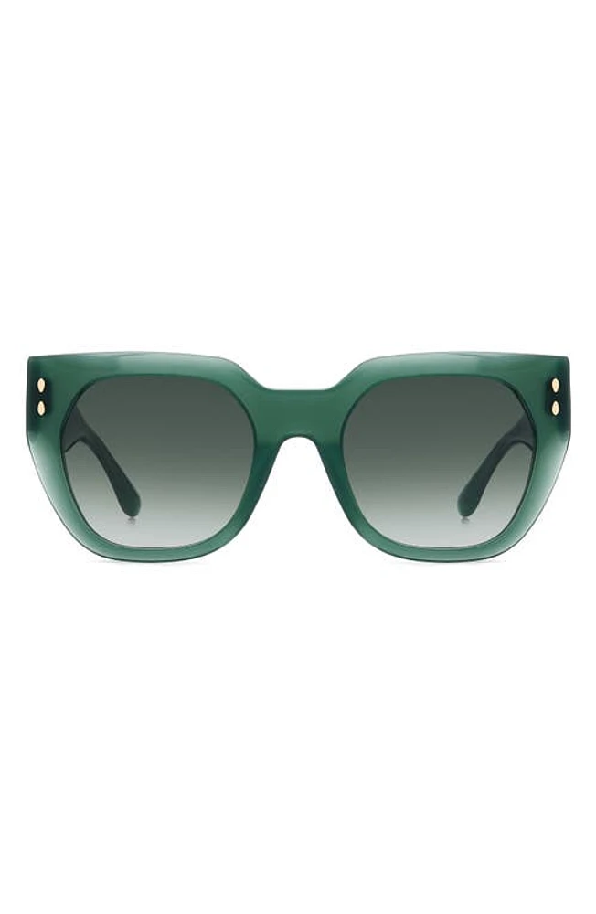 Isabel Marant 53mm Cat Eye Sunglasses in Green/Green Shaded at Nordstrom