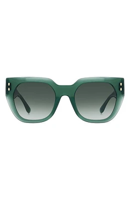 Isabel Marant 53mm Cat Eye Sunglasses in Green/Green Shaded at Nordstrom