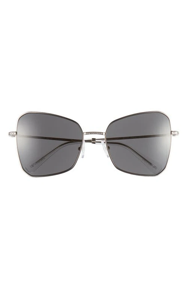 Swarovski 57mm Butterfly Sunglasses in Silver at Nordstrom