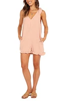 Petal & Pup Lorelai Sleeveless Linen Romper in Blush at Nordstrom, Size 2