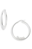 Argento Vivo Sterling Silver Argento Vivo Personalized Name Hoop Earrings at Nordstrom