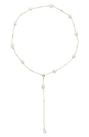 Petit Moments Elenor Imitation Pearl Station Y-Necklace in Gold at Nordstrom