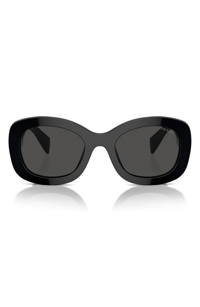 Prada 54mm Oval Polarized Sunglasses in Black at Nordstrom