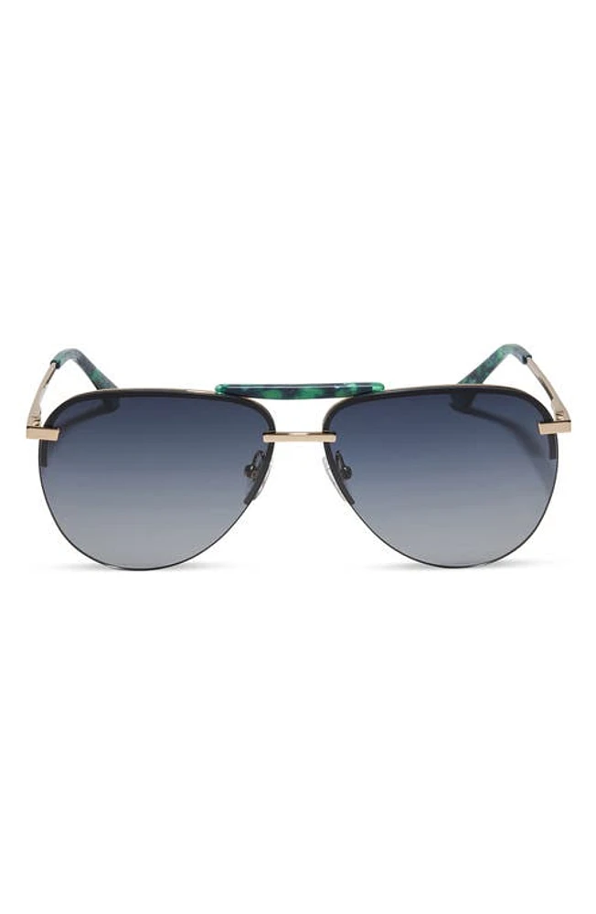 DIFF Tahoe 62mm Polarized Gradient Oversize Aviator Sunglasses in Grey Gradient at Nordstrom