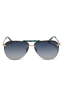 DIFF Tahoe 62mm Polarized Gradient Oversize Aviator Sunglasses in Grey Gradient at Nordstrom