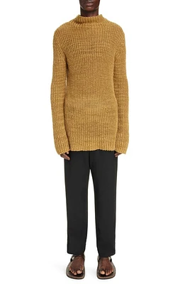 Dries Van Noten Milla Linen Blend Sweater Cognac 706 at Nordstrom,