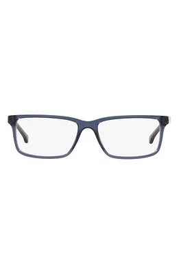 Brooks Brothers 55mm Square Optical Glasses in Transparent Matte Navy at Nordstrom