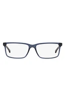 Brooks Brothers 55mm Square Optical Glasses in Transparent Matte Navy at Nordstrom