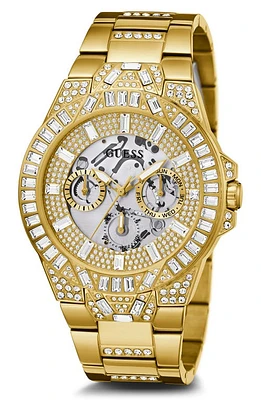 GUESS Multifunction Crystal Skeleton Bracelet Watch