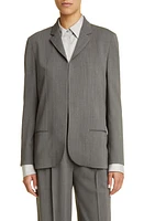 The Row Scilla Virgin Wool Blend Jacket Grey Melange at Nordstrom,