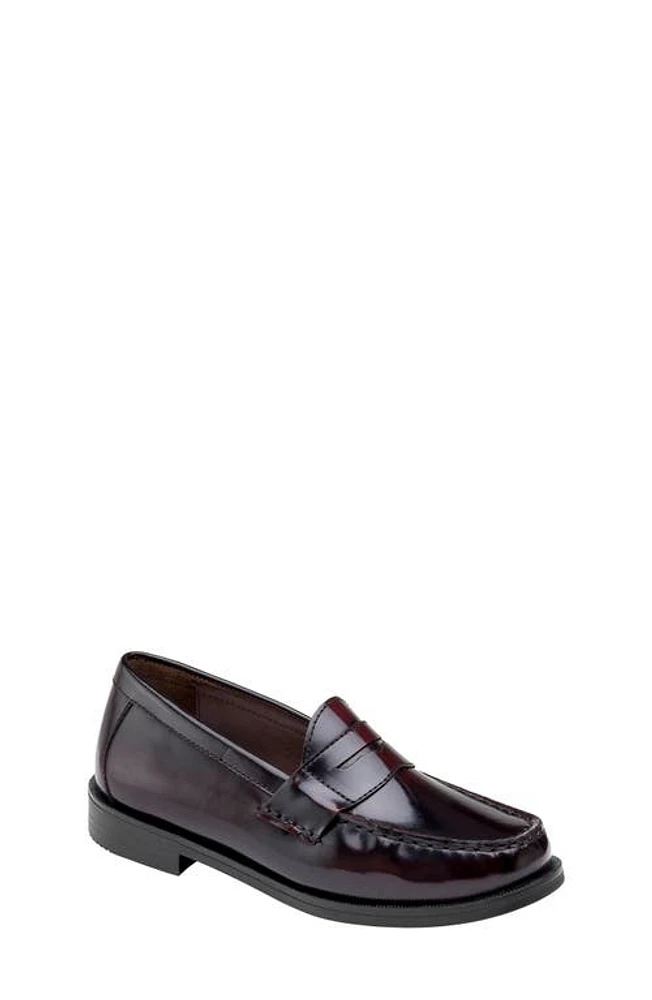 Johnston & Murphy Kids' Hayes Penny Loafer Burgundy Brush-Off Leather at Nordstrom, M