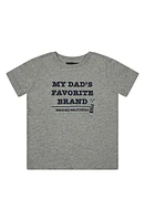 Brooks Brothers Kids' Dad's Favorite Brand Flocked Graphic T-Shirt Medium Heather Grey at Nordstrom,