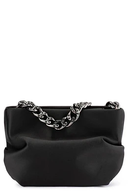 Olga Berg Jule Satin Top Handle Bag in Black at Nordstrom