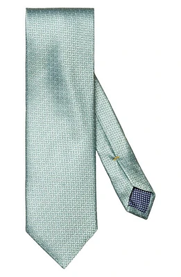 Eton Tonal Geometric Silk Tie in Pastel Green at Nordstrom