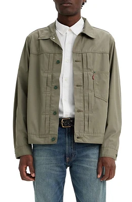 levi's Type I Poplin Trucker Jacket Smokey Olive at Nordstrom,