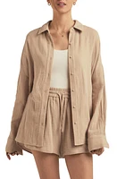 Favorite Daughter Oversize Cotton Button-Up Shirt at Nordstrom,