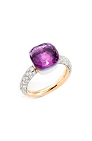 Pomellato Nudo Classic Amethyst & Diamond Ring in Rose Gold/Amethyst/Diamond at Nordstrom, Size 7.25