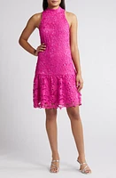 Julia Jordan Floral Sleeveless Knit Lace Dress Magenta at Nordstrom,