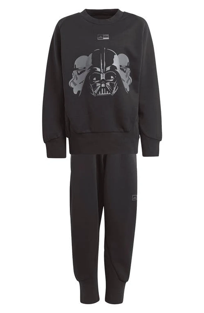 adidas x Star Wars Kids' Z. N.E. Sweatshirt & Joggers Set in Black at Nordstrom