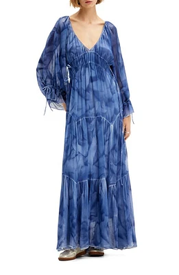 Desigual Long Tie Dress Blue at Nordstrom,