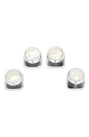 Cufflinks, Inc. Mosaic Mother-of-Pearl Shirt Studs in Metallic Silver at Nordstrom