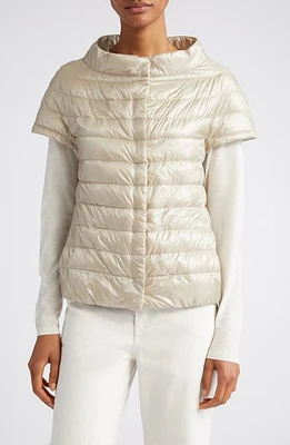 Herno Emilia Cap Sleeve Water Resistant Quilted Down Jacket 1985 Chantilly at Nordstrom, Us