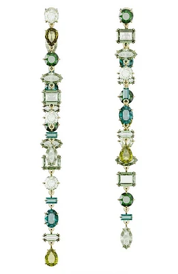 Swarovski Gema Front/Back Asymmetric Crystal Drop Earrings in Green at Nordstrom