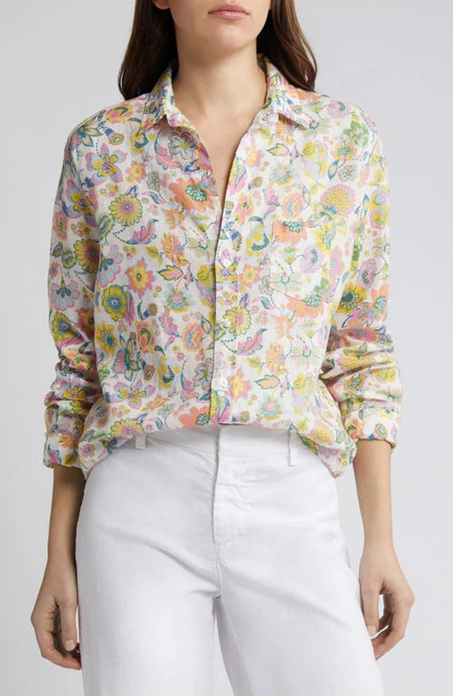 Frank & Eileen Relaxed Button-Up Shirt Ivory/Multi Floral at Nordstrom,