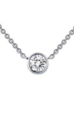 Lafonn Simulated Diamond Pendant Necklace in Silver/Clear at Nordstrom