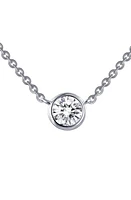 Lafonn Simulated Diamond Pendant Necklace in Silver/Clear at Nordstrom