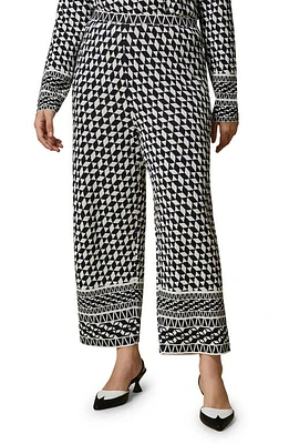 Marina Rinaldi Geo Jacquard Knit Pants Ultramarine at Nordstrom,