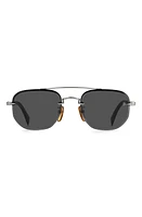 David Beckham Eyewear 53mm Geometric Sunglasses in Ruthenium Black at Nordstrom