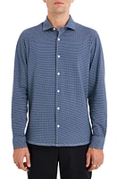 Sealskinz Hempnall Performance Organic Cotton Button-Up Shirt Royal Blue/Cream at Nordstrom,