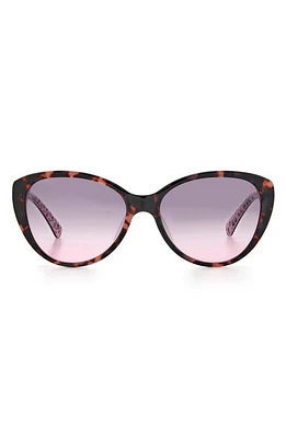 Kate Spade New York visalia 55mm gradient cat eye sunglasses in Pink Havana/Grey Shaded Pink at Nordstrom