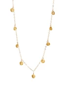 ki-ele Audrey Disc Station Long Necklace in Gold at Nordstrom