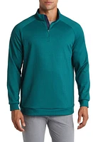 Mizzen+Main Versa Star Print Performance Quarter Zip Golf Pullover Green at Nordstrom,