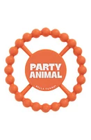 Bella Tunno Party Animal Silicone Teether in Orange at Nordstrom