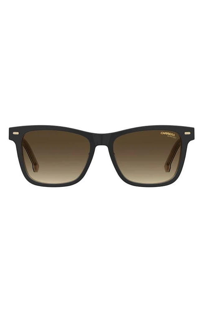 Carrera Eyewear 54mm Gradient Rectangular Sunglasses in Beige/Brown Gradient at Nordstrom