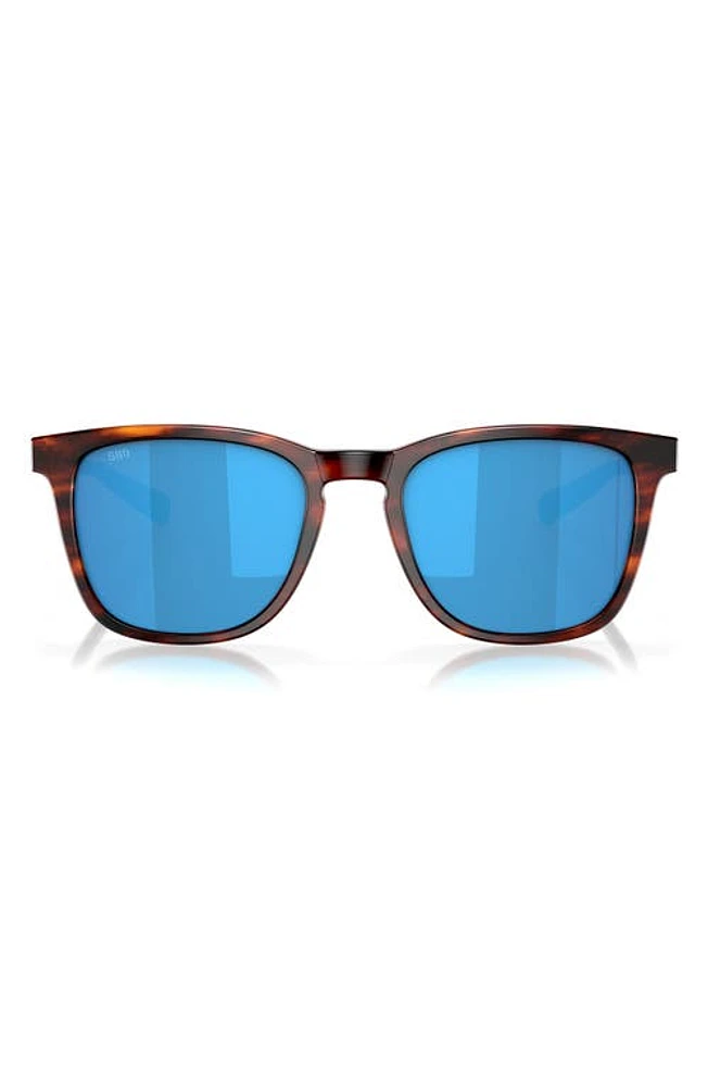 Costa Del Mar Sullivan 53mm Mirrored Square Sunglasses in Tortoise at Nordstrom