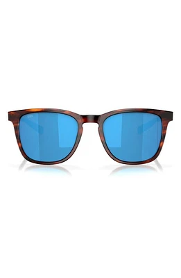 Costa Del Mar Sullivan 53mm Mirrored Square Sunglasses in Tortoise at Nordstrom