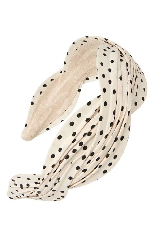 Tasha Wide Braided Headband in Cream at Nordstrom