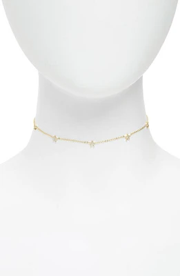 Argento Vivo Sterling Silver Argento Vivo Pavé Star Choker Necklace in Gold at Nordstrom