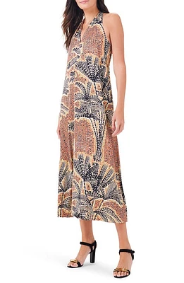 NIC+ZOE Dotty Palms Maxi Dress Neutral Multi at Nordstrom,