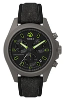 Timex Expedition North Field Chronograph Mixed Media Strap Watch, 43mm in Black at Nordstrom