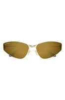 Balenciaga 65mm Oversize Cat Eye Sunglasses in Gold at Nordstrom