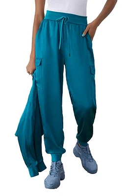 GSTQ Satin Cargo Joggers Chelsea Blue at Nordstrom,