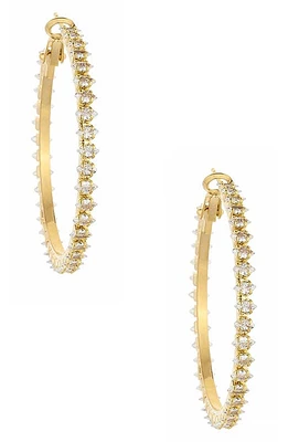 Ettika Cubic Zirconia Hoop Earrings in Gold at Nordstrom