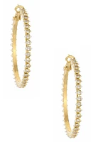 Ettika Cubic Zirconia Hoop Earrings in Gold at Nordstrom